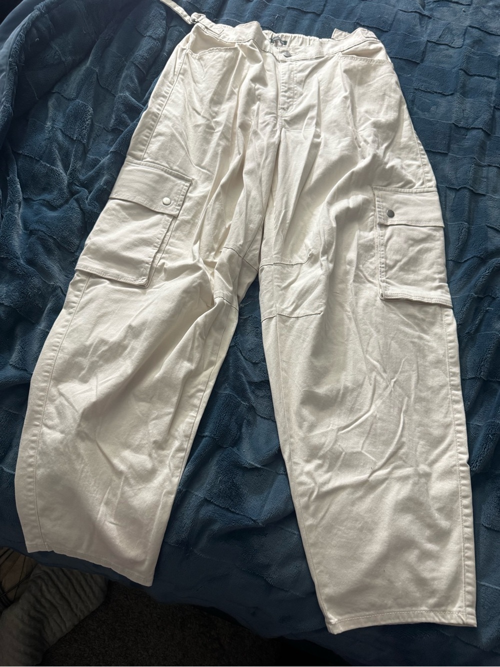 wild fable White Cargo Pants with Utility Pockets